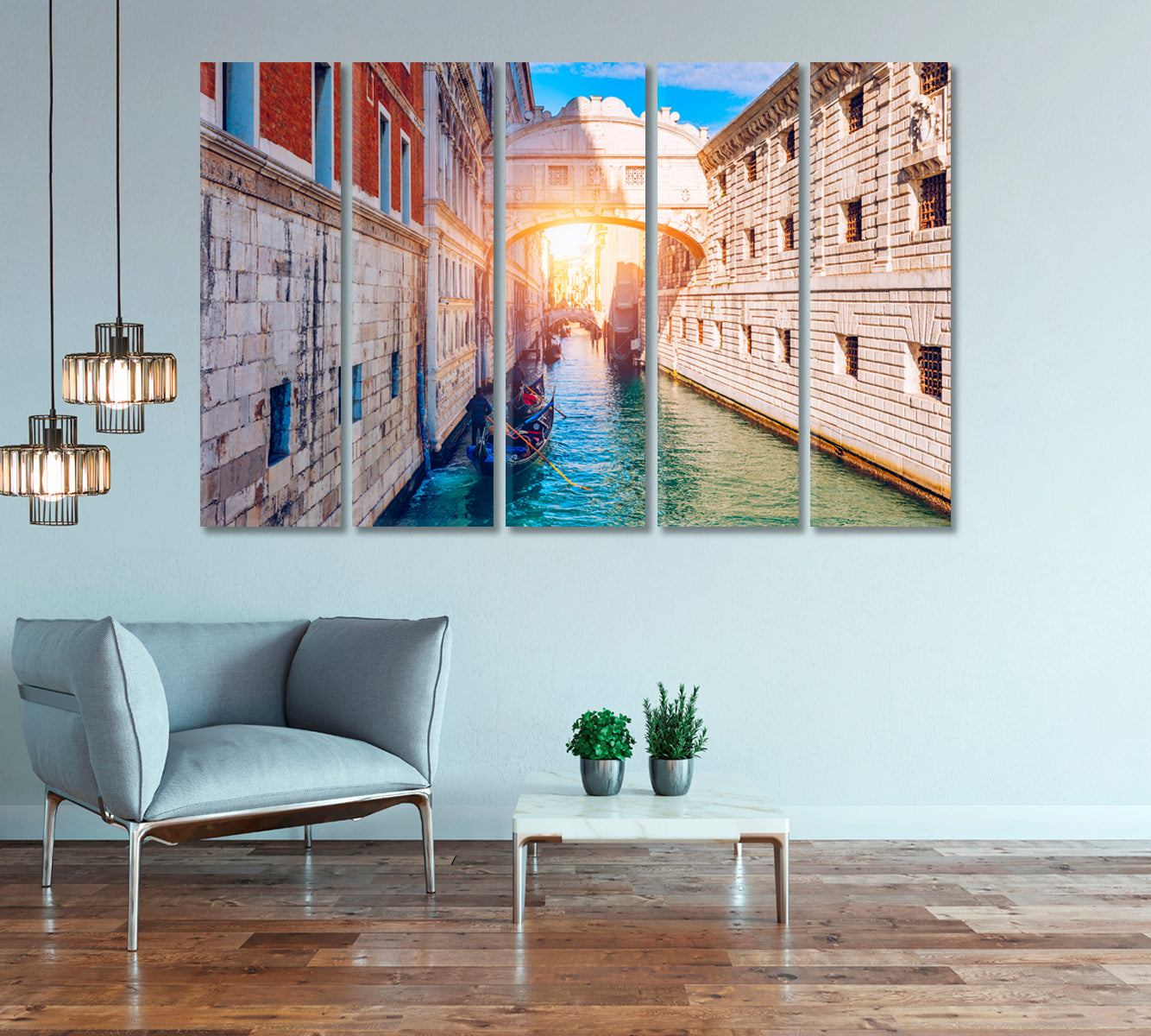 Bridge of Sighs and Rio de Palazzo o de Canonica Canal Venice Italy Canvas Print-Canvas Print-CetArt-1 Panel-24x16 inches-CetArt