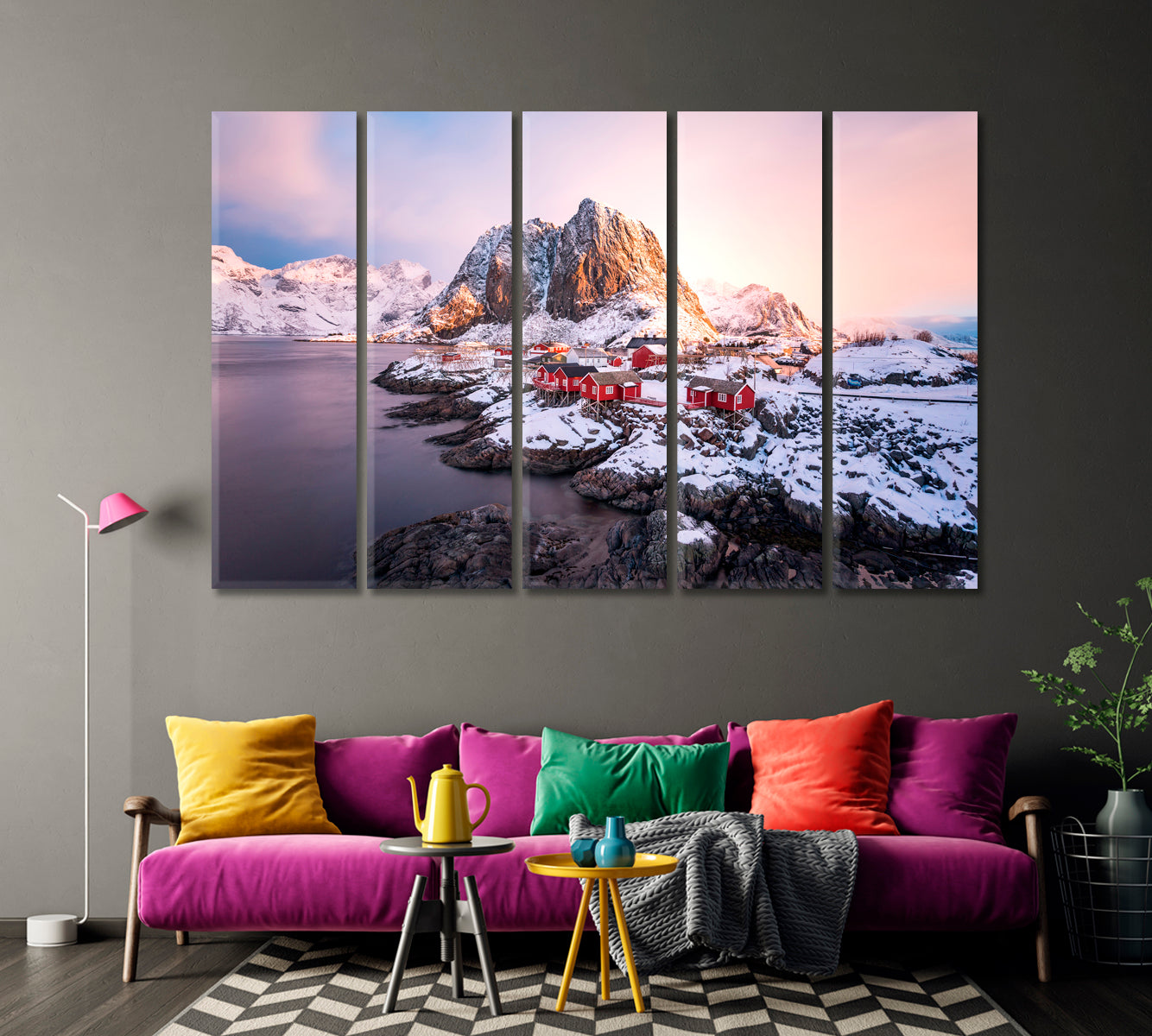 Hamnoy Lofoten Islands Norway Canvas Print-Canvas Print-CetArt-1 Panel-24x16 inches-CetArt