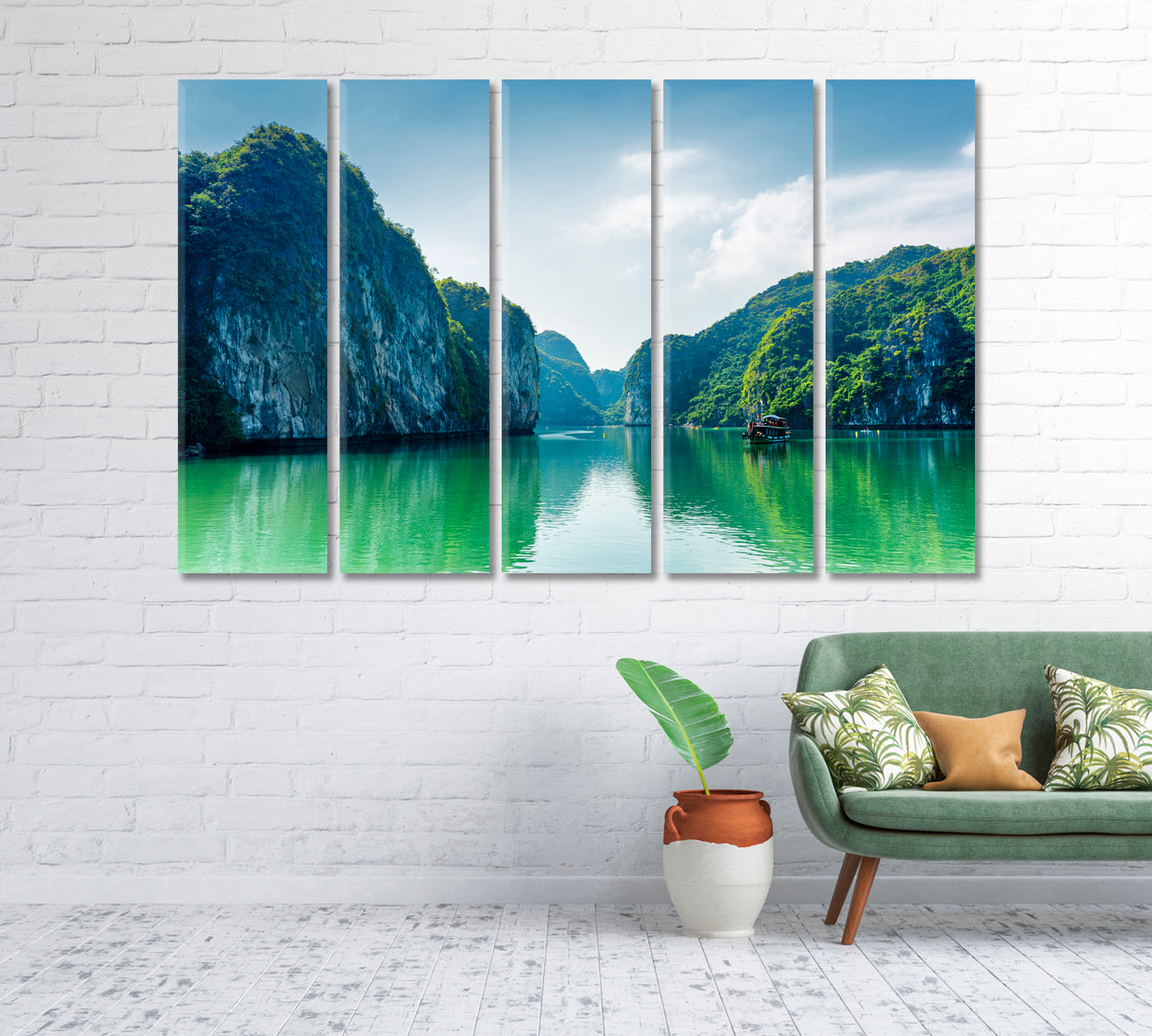 Vietnam Ha Long Bay Hidden Lagoon Descending Dragon Bay Canvas Print-Canvas Print-CetArt-1 Panel-24x16 inches-CetArt