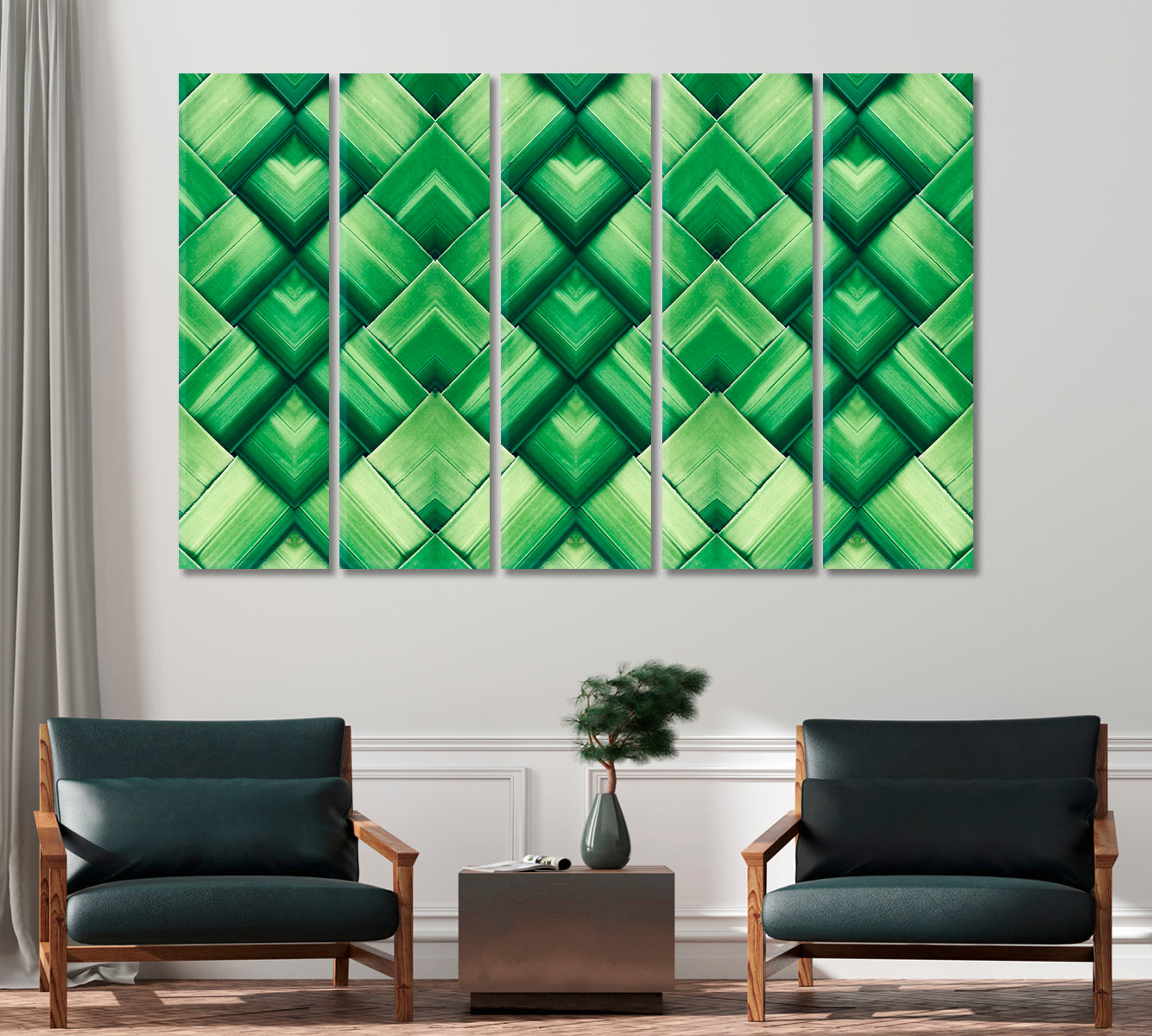 Abstract Palm Leaf Canvas Print-Canvas Print-CetArt-1 Panel-24x16 inches-CetArt