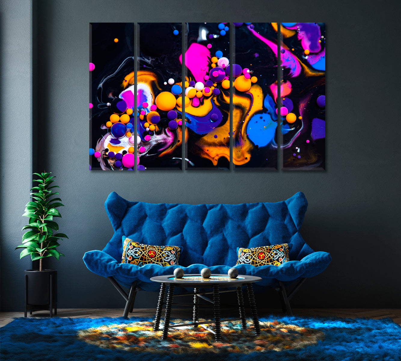 Abstract Liquid Bubbles Canvas Print-Canvas Print-CetArt-1 Panel-24x16 inches-CetArt