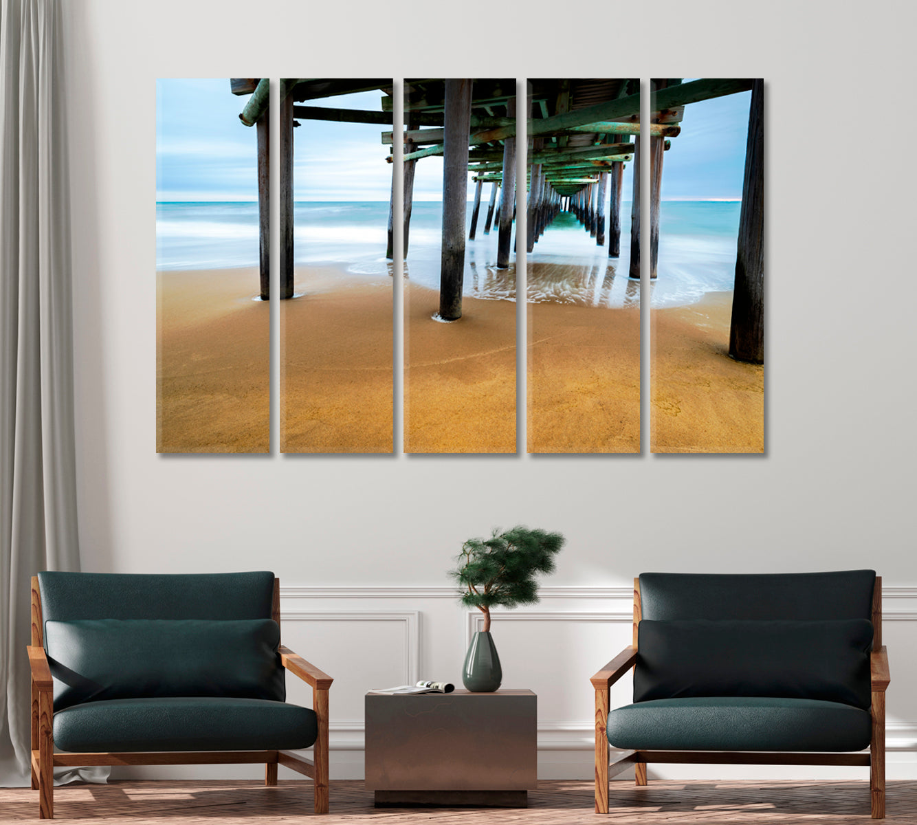 Sandbridge Fishing Pier Canvas Print-Canvas Print-CetArt-1 Panel-24x16 inches-CetArt