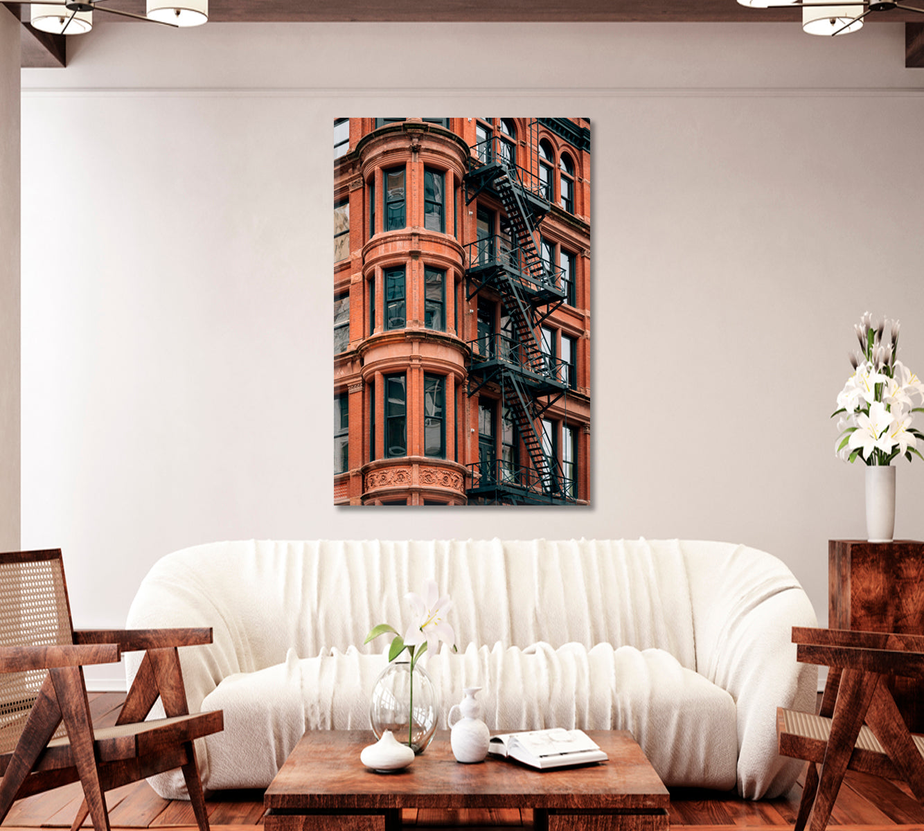 Detroit Architecture Michigan Canvas Print-Canvas Print-CetArt-1 panel-16x24 inches-CetArt