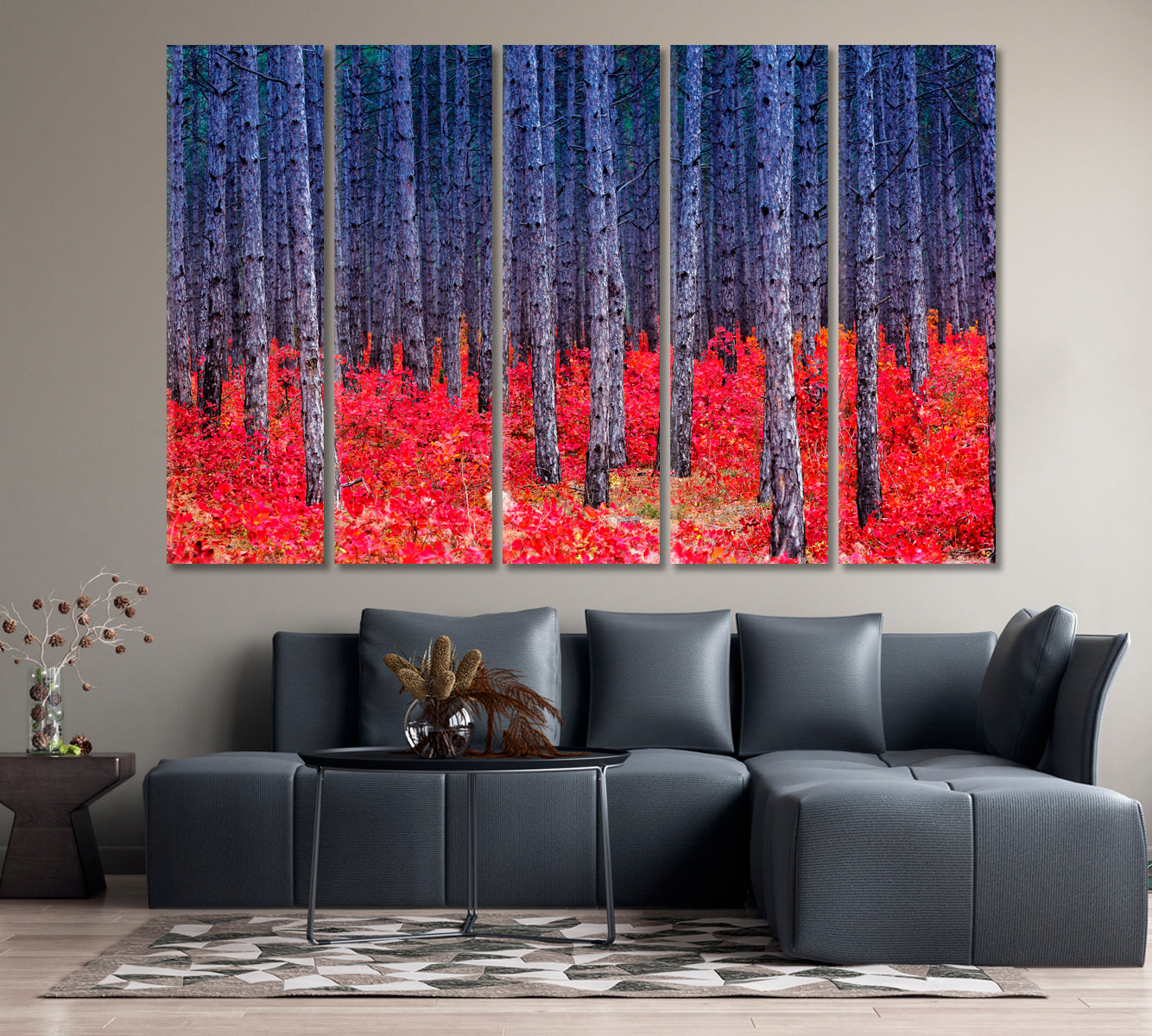 Autumn Birch Forest Canvas Print-Canvas Print-CetArt-1 Panel-24x16 inches-CetArt