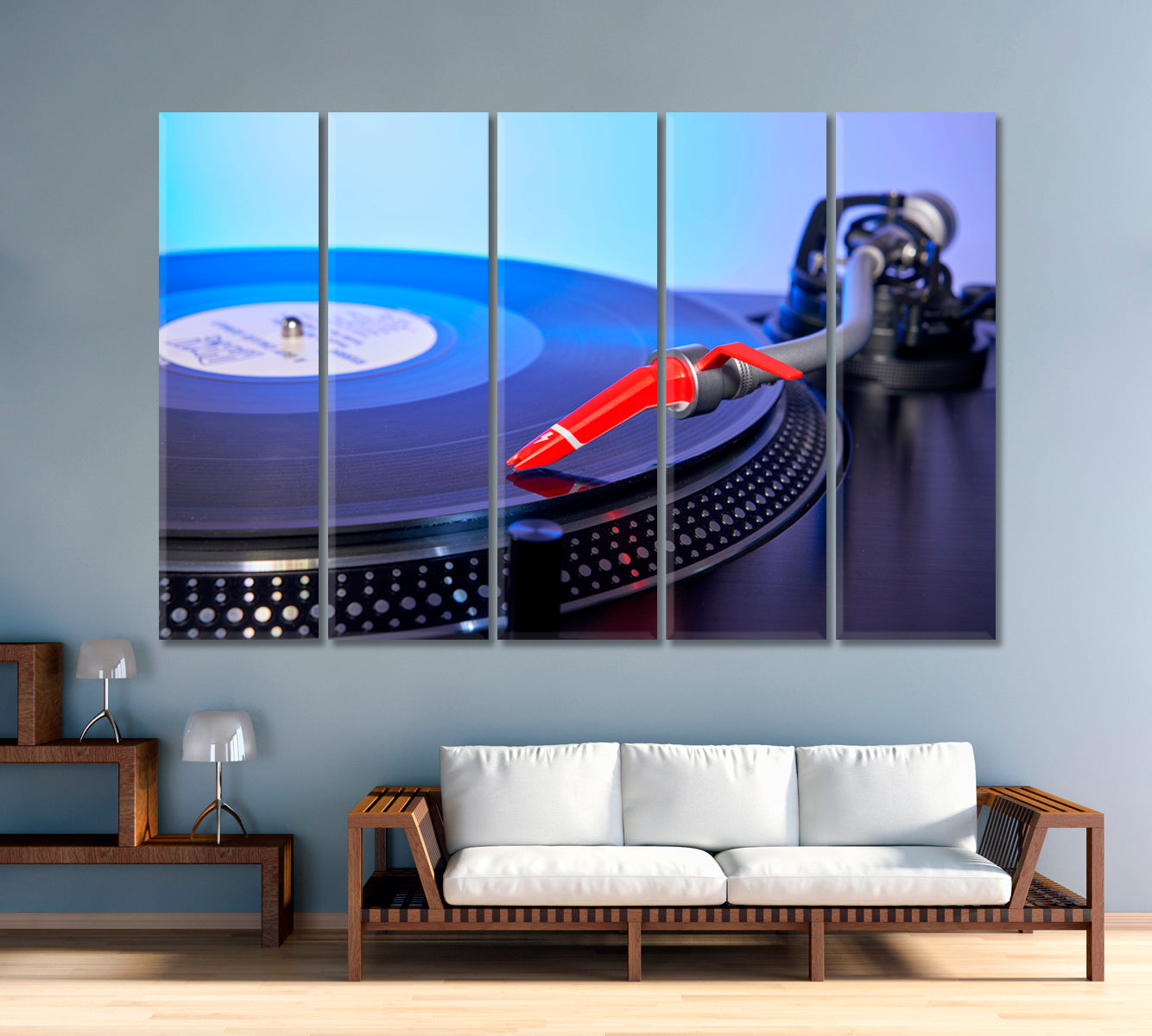 Vinyl Record Player Canvas Print-Canvas Print-CetArt-1 Panel-24x16 inches-CetArt