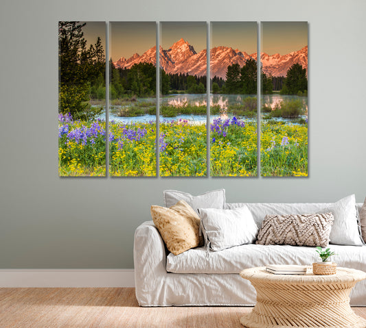 Nature Landscape Grand Teton National Park Canvas Print-Canvas Print-CetArt-1 Panel-24x16 inches-CetArt