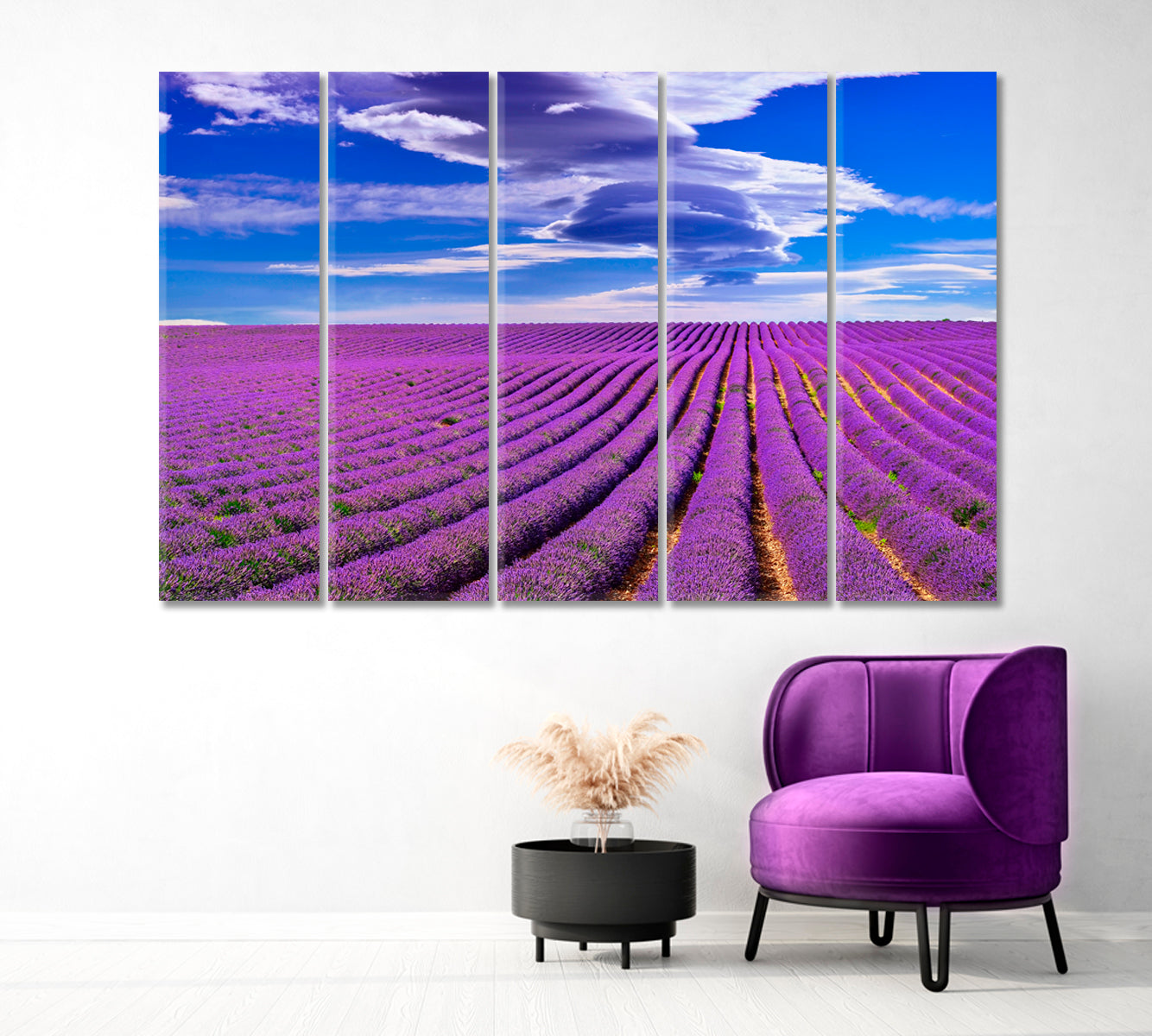 Lavender Field in France Canvas Print-Canvas Print-CetArt-1 Panel-24x16 inches-CetArt