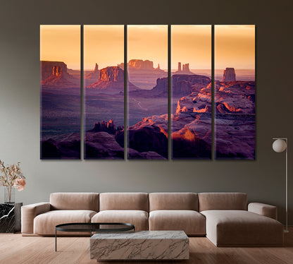 Panorama of Monument Valley Arizona USA Canvas Print-Canvas Print-CetArt-1 Panel-24x16 inches-CetArt