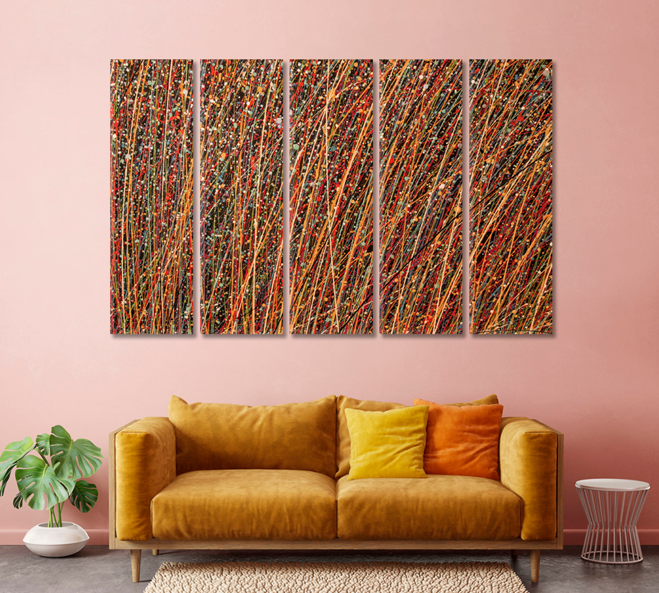 Abstract Colorful Paint Splash Canvas Print-Canvas Print-CetArt-1 Panel-24x16 inches-CetArt