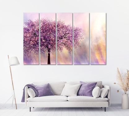 Cherry Blossom Tree Canvas Print-Canvas Print-CetArt-1 Panel-24x16 inches-CetArt