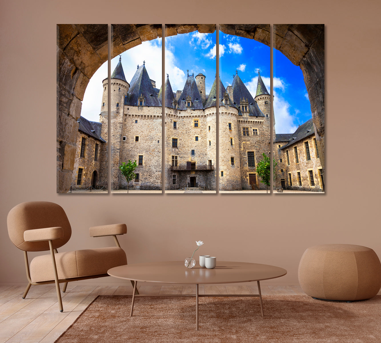 Castle of Jumilhac-le-Grand France Canvas Print-Canvas Print-CetArt-1 Panel-24x16 inches-CetArt