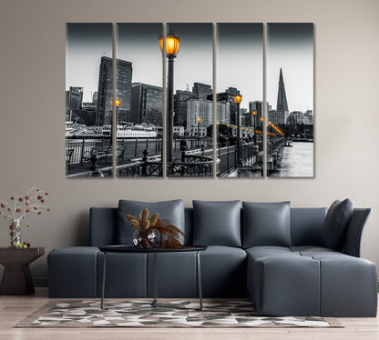 San Francisco in Black and White Canvas Print-Canvas Print-CetArt-1 Panel-24x16 inches-CetArt