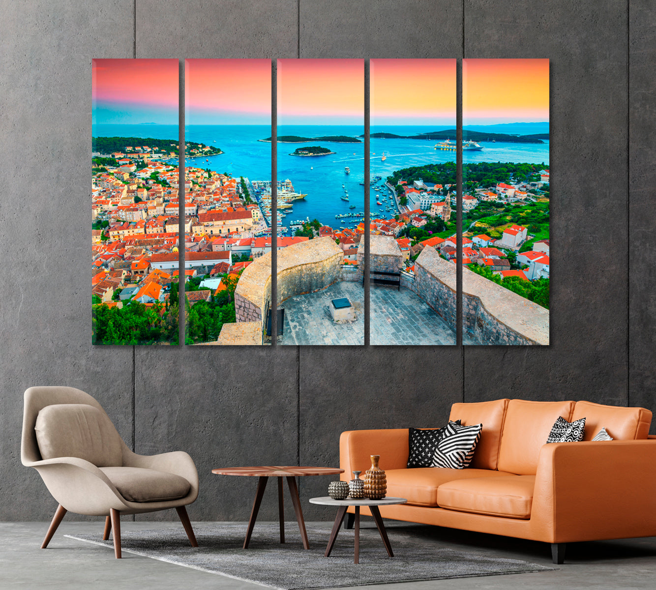 Island Hvar in Dalmatia Croatia Canvas Print-Canvas Print-CetArt-1 Panel-24x16 inches-CetArt