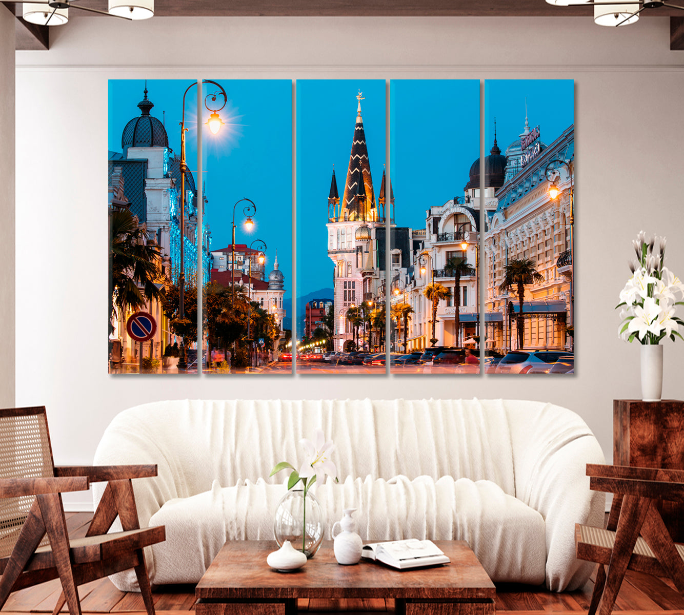 Evening Batumi Georgia Canvas Print-Canvas Print-CetArt-1 Panel-24x16 inches-CetArt