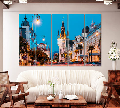 Evening Batumi Georgia Canvas Print-Canvas Print-CetArt-1 Panel-24x16 inches-CetArt