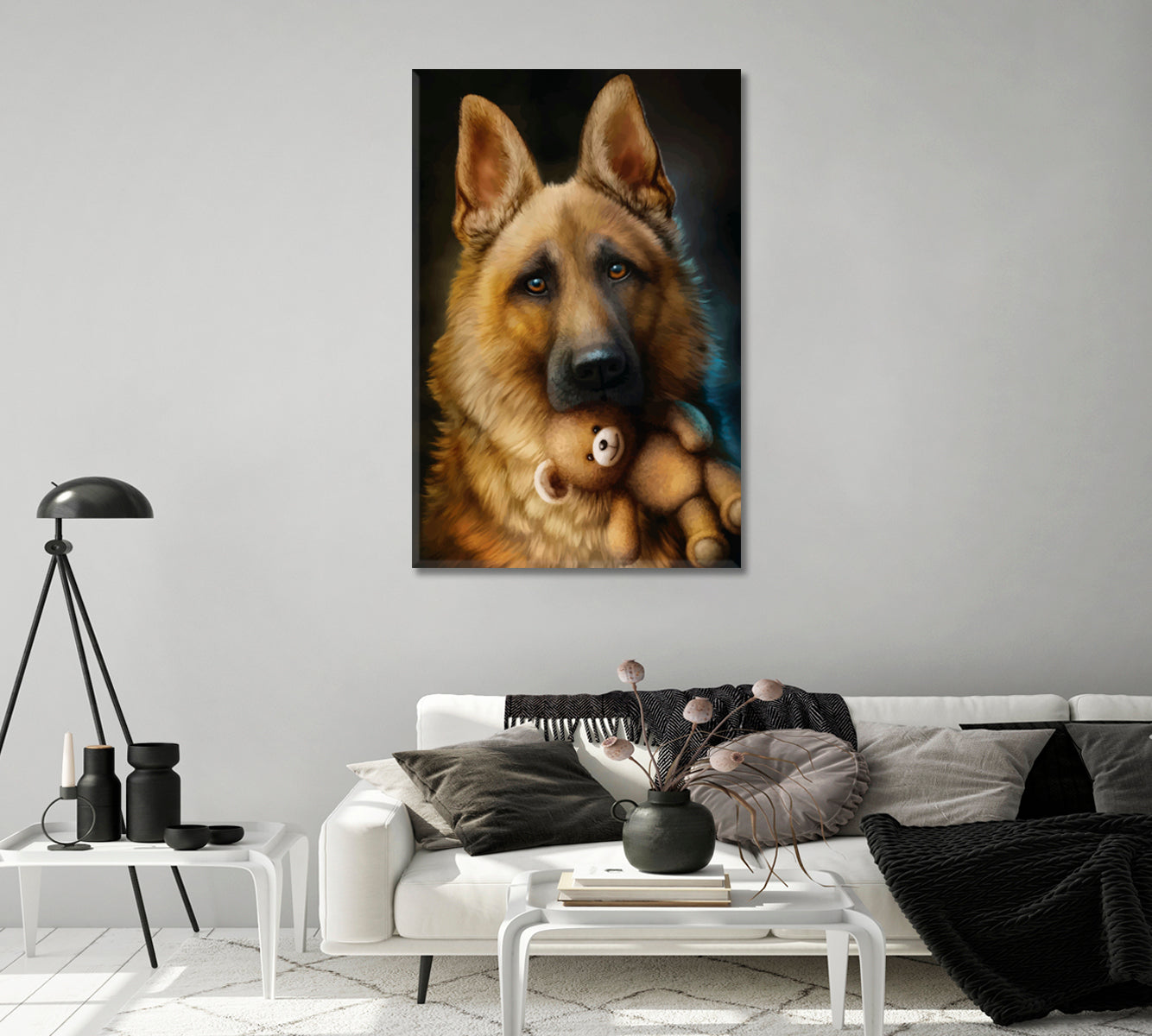 German Shepherd Canvas Print-Canvas Print-CetArt-1 panel-16x24 inches-CetArt