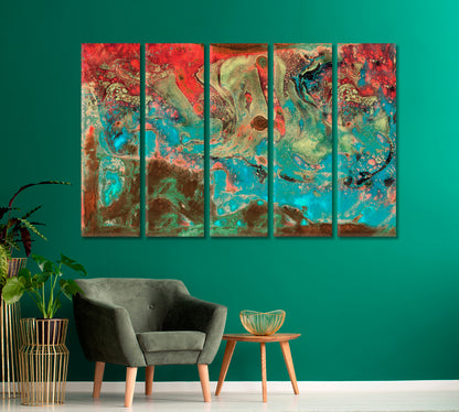 Artistic Abstraction Contemporary Art Canvas Print-Canvas Print-CetArt-5 Panels-36x24 inches-CetArt