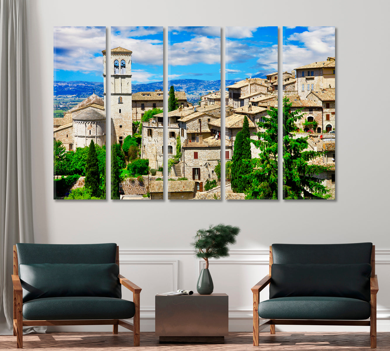 Famous Basilica of St Francis Assisi Italy Canvas Print-Canvas Print-CetArt-1 Panel-24x16 inches-CetArt