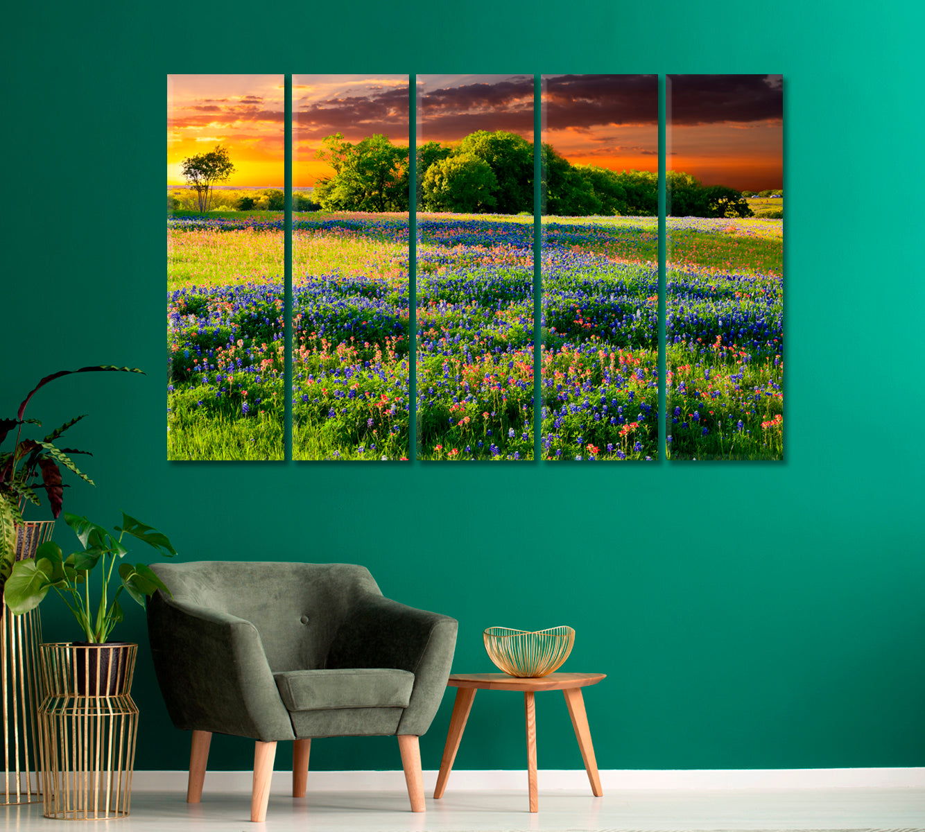 Texas Bluebonnets Canvas Print-Canvas Print-CetArt-1 Panel-24x16 inches-CetArt