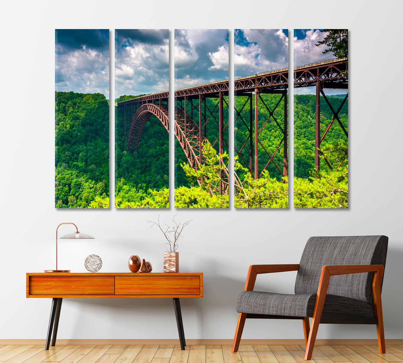 New River Gorge Bridge West Virginia Canvas Print-Canvas Print-CetArt-1 Panel-24x16 inches-CetArt