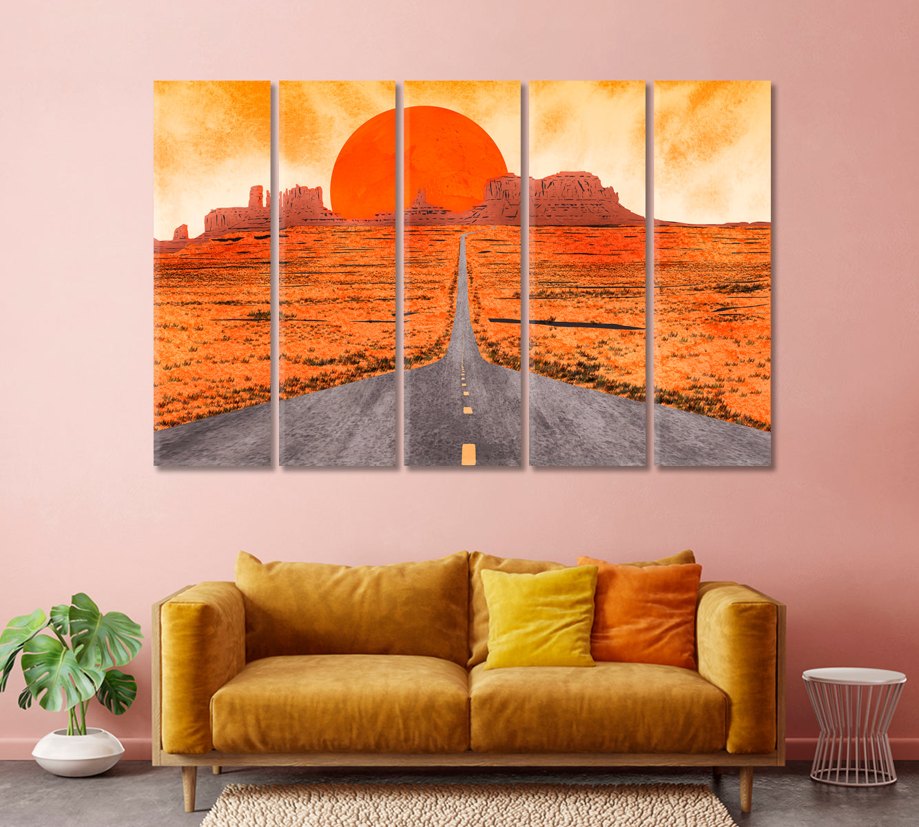 Sunset at Monument Valley USA Canvas Print-Canvas Print-CetArt-1 Panel-24x16 inches-CetArt