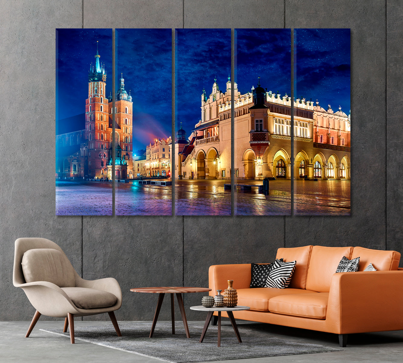 St Mary's Church Krakow Poland Canvas Print-Canvas Print-CetArt-1 Panel-24x16 inches-CetArt