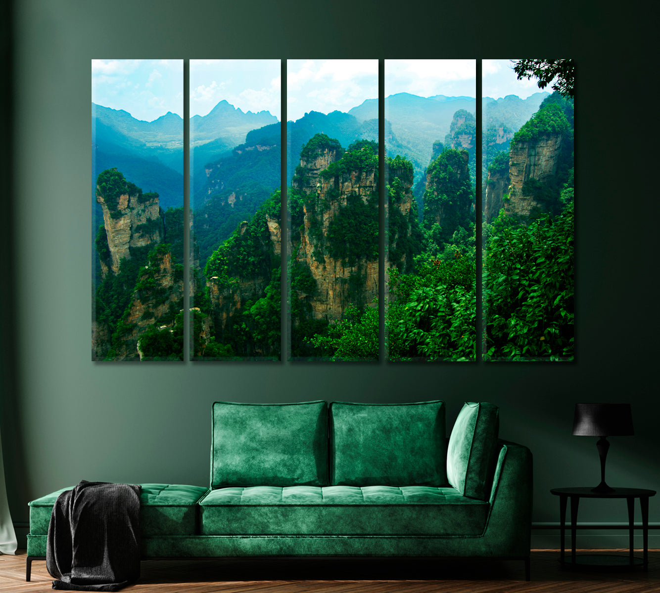 Natural Scenery of Zhangjiajie National Park Hunan China Canvas Print-Canvas Print-CetArt-1 Panel-24x16 inches-CetArt