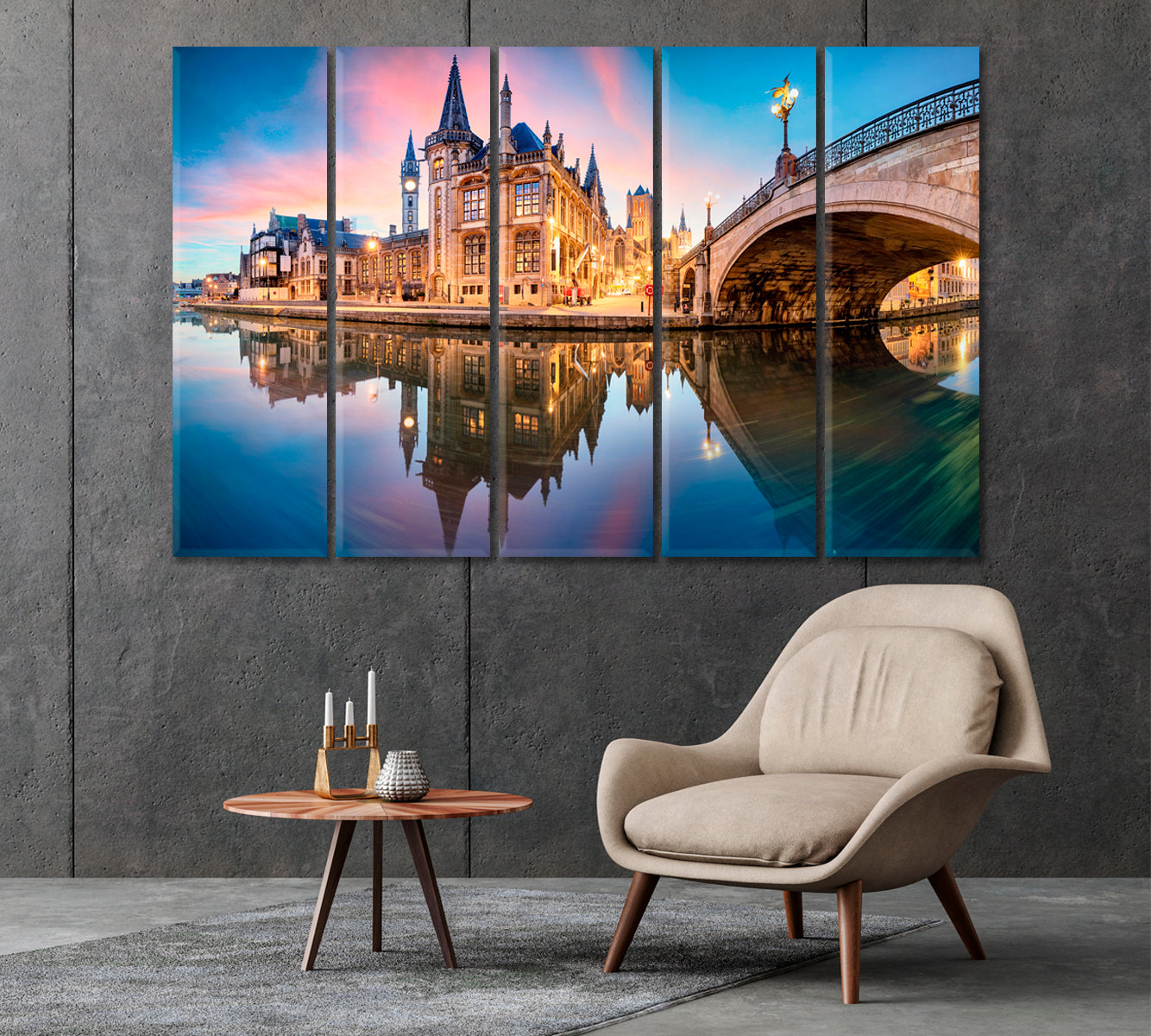 Ghent Belgium Canvas Print-Canvas Print-CetArt-1 Panel-24x16 inches-CetArt