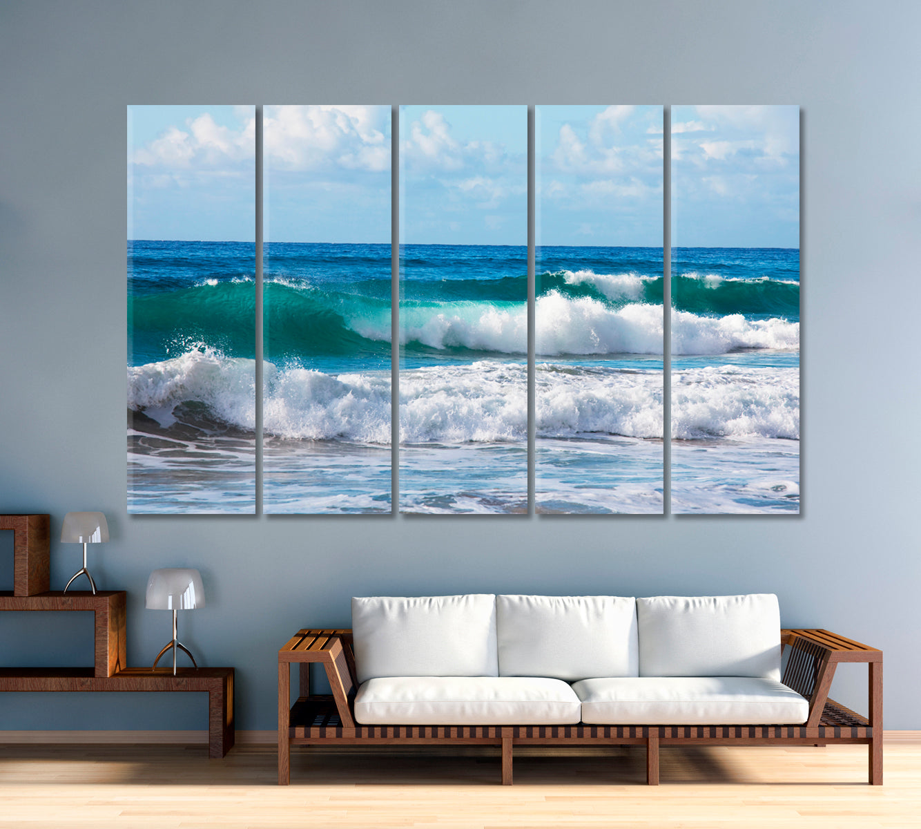 Ocean Waves Canvas Print-Canvas Print-CetArt-1 Panel-24x16 inches-CetArt