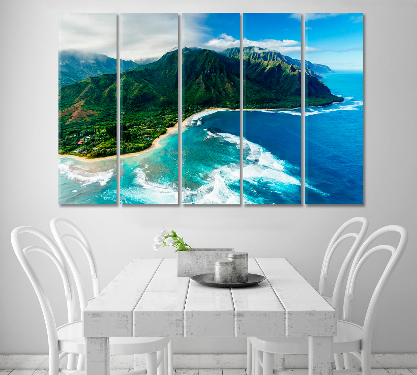 Napali Coast State Wilderness Park Hawaii Canvas Print-Canvas Print-CetArt-1 Panel-24x16 inches-CetArt