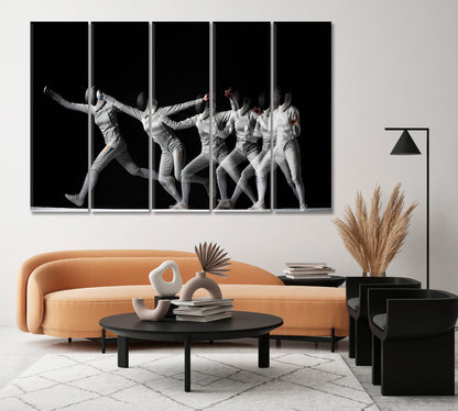 Fencing Process Canvas Print-Canvas Print-CetArt-1 Panel-24x16 inches-CetArt