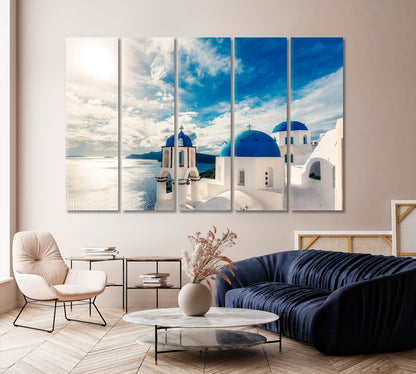 Churches in Oia Santorini Island Greece Canvas Print-Canvas Print-CetArt-1 Panel-24x16 inches-CetArt