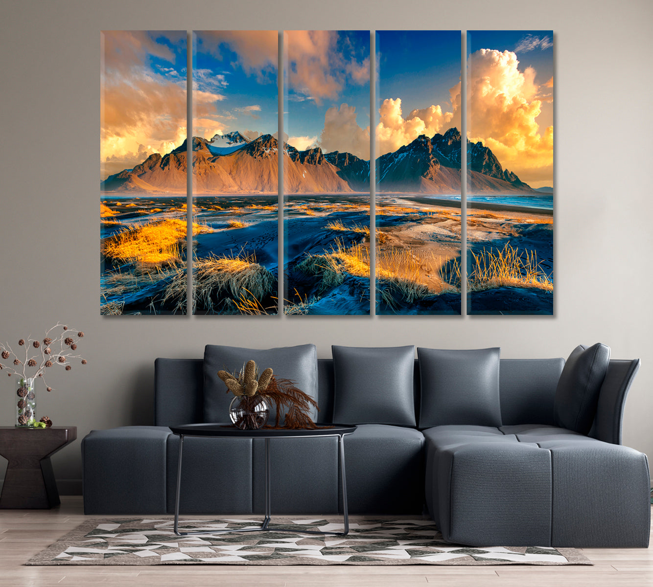 Mount Vestrahorn in Stokksnes Iceland Canvas Print-Canvas Print-CetArt-1 Panel-24x16 inches-CetArt