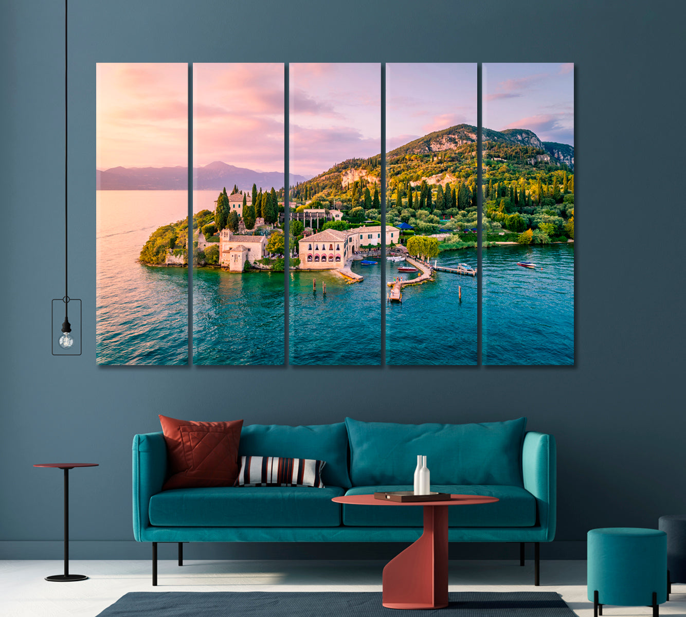 Sirmione Peninsula on Lake Garda Italy Canvas Print-Canvas Print-CetArt-1 Panel-24x16 inches-CetArt