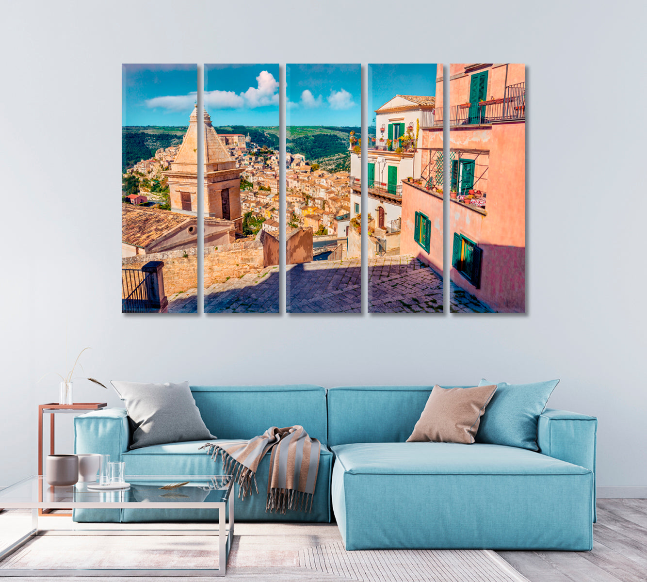 Ragusa Town with Church of St Mary Sicily Italy Canvas Print-Canvas Print-CetArt-1 Panel-24x16 inches-CetArt