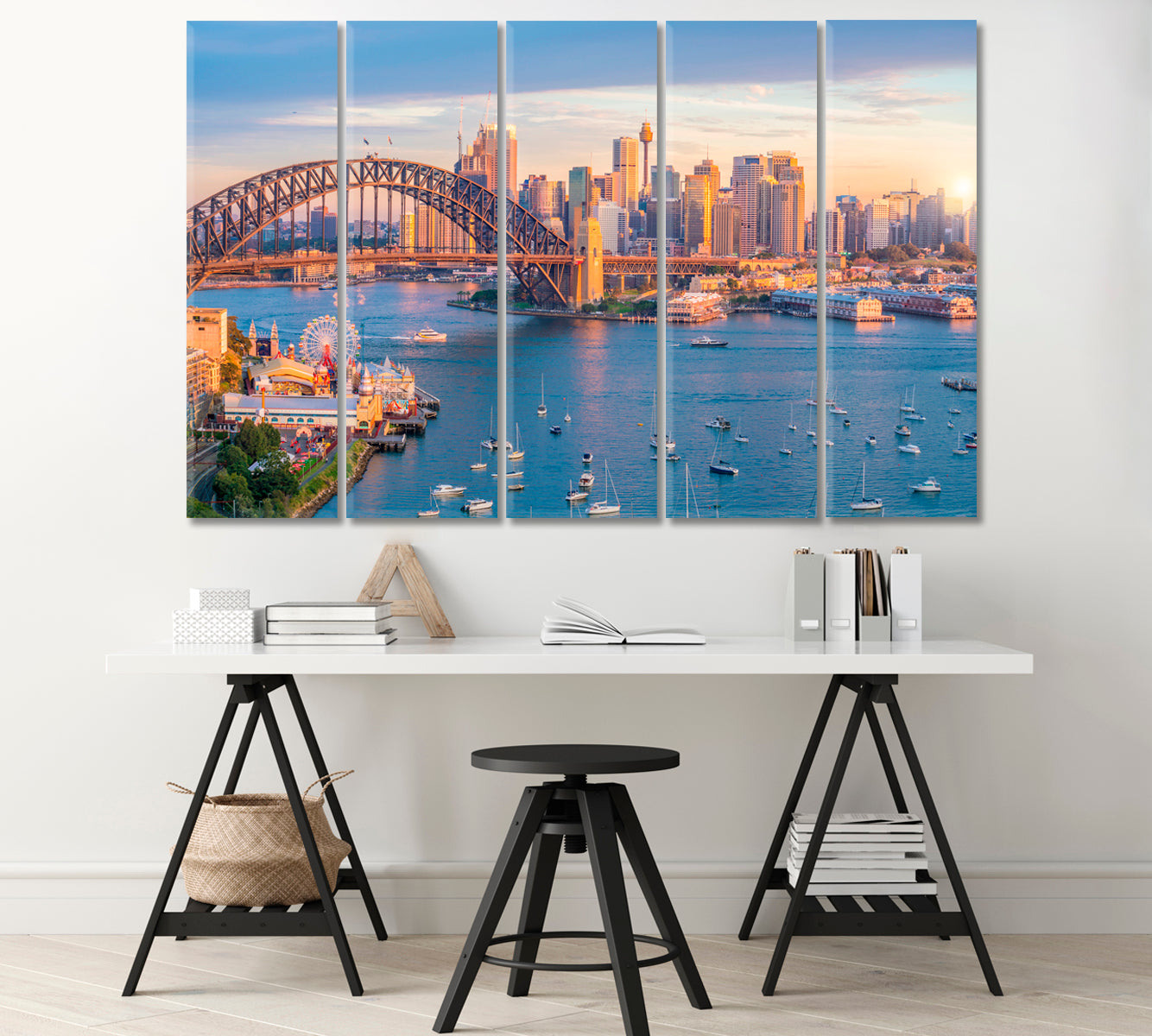 Sydney City Center Australia Canvas Print-Canvas Print-CetArt-1 Panel-24x16 inches-CetArt