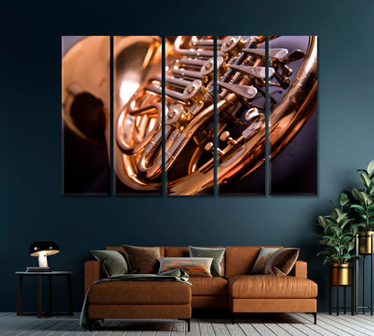 French Horn Canvas Print-Canvas Print-CetArt-1 Panel-24x16 inches-CetArt