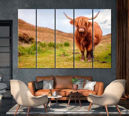 Scottish Highland Cow Canvas Print-Canvas Print-CetArt-1 Panel-24x16 inches-CetArt