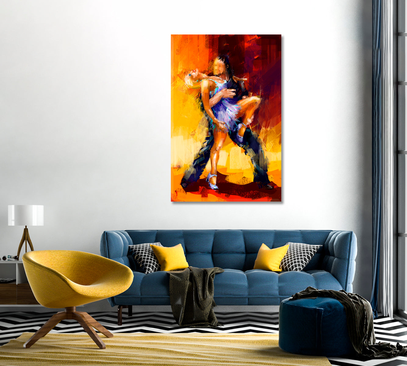 Dancers Dancing Rumba Canvas Print-Canvas Print-CetArt-1 panel-16x24 inches-CetArt