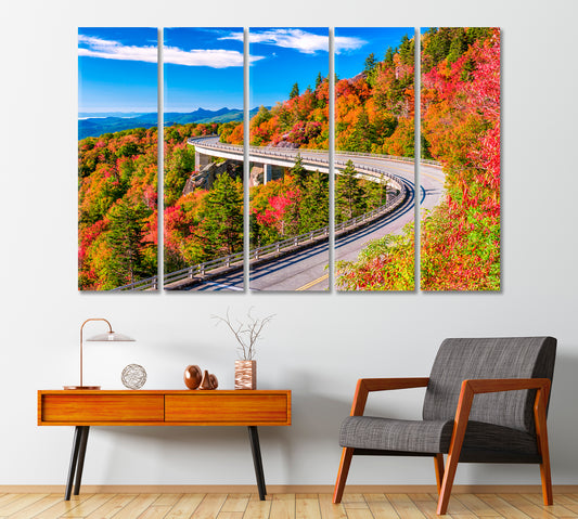 Linn Cove Viaduct North Carolina USA Canvas Print-Canvas Print-CetArt-1 Panel-24x16 inches-CetArt