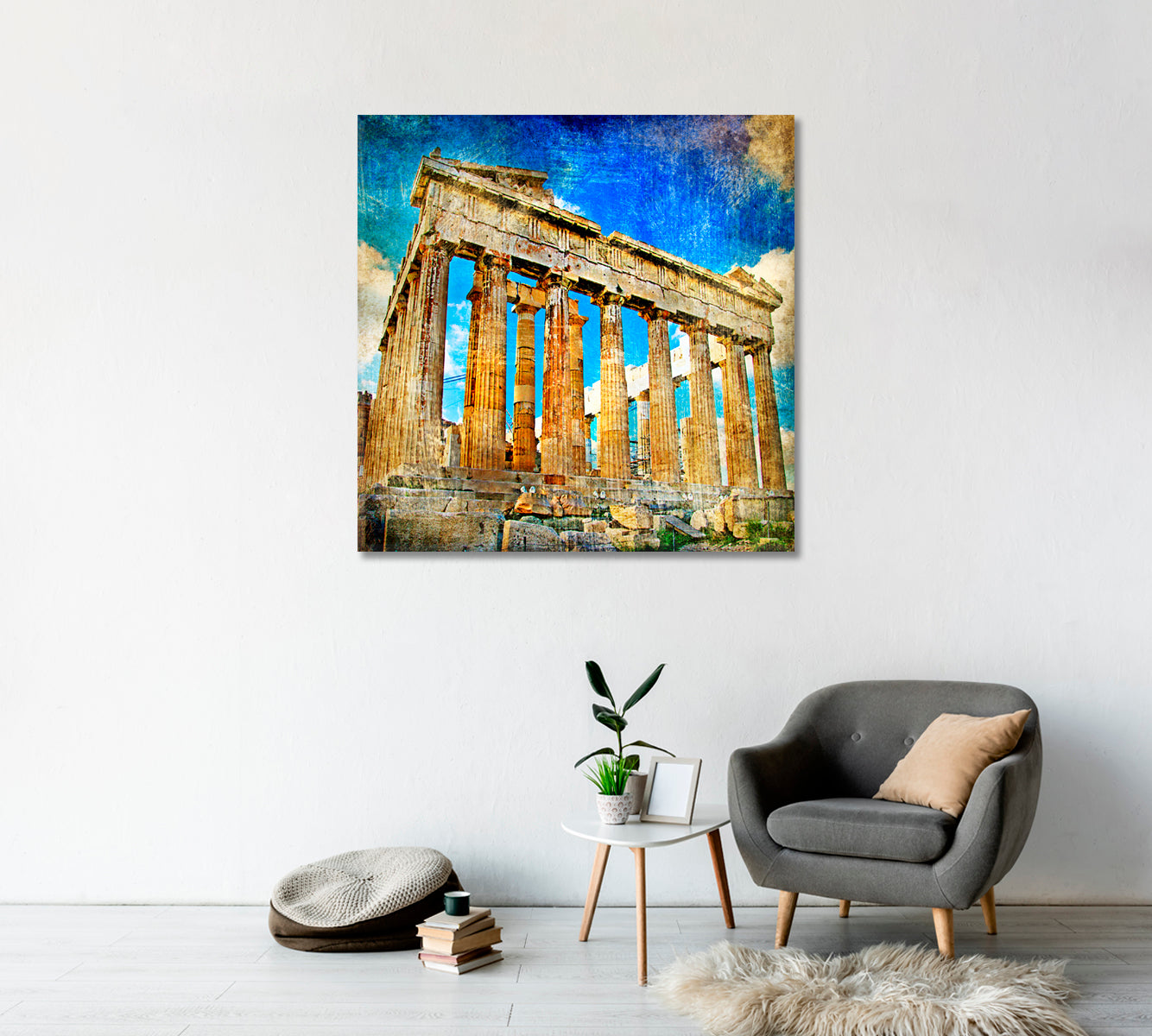 Ancient Acropolis Canvas Print-Canvas Print-CetArt-1 panel-12x12 inches-CetArt