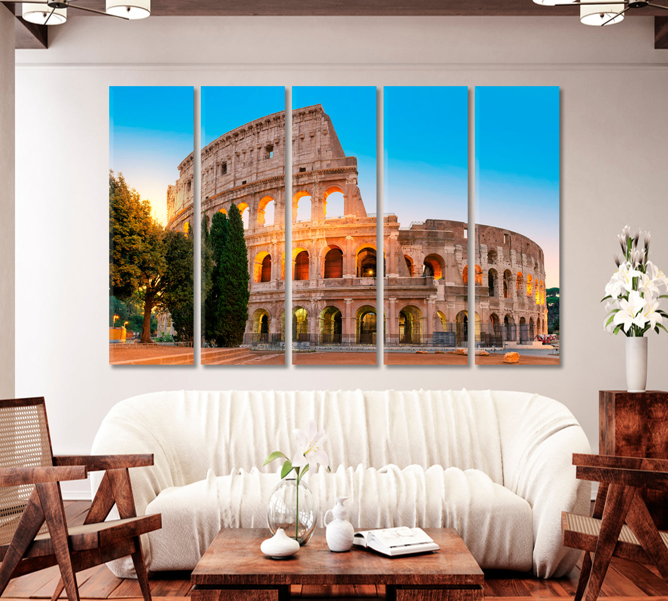 Famous Colosseum in Rome Italy Canvas Print-Canvas Print-CetArt-1 Panel-24x16 inches-CetArt