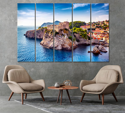 Lovrijenac Fortress in Dubrovnik Croatia Canvas Print-Canvas Print-CetArt-1 Panel-24x16 inches-CetArt