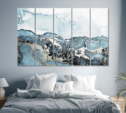 Blurred Gray Abstract Splashes of Liquid Ink Canvas Print-Canvas Print-CetArt-1 Panel-24x16 inches-CetArt