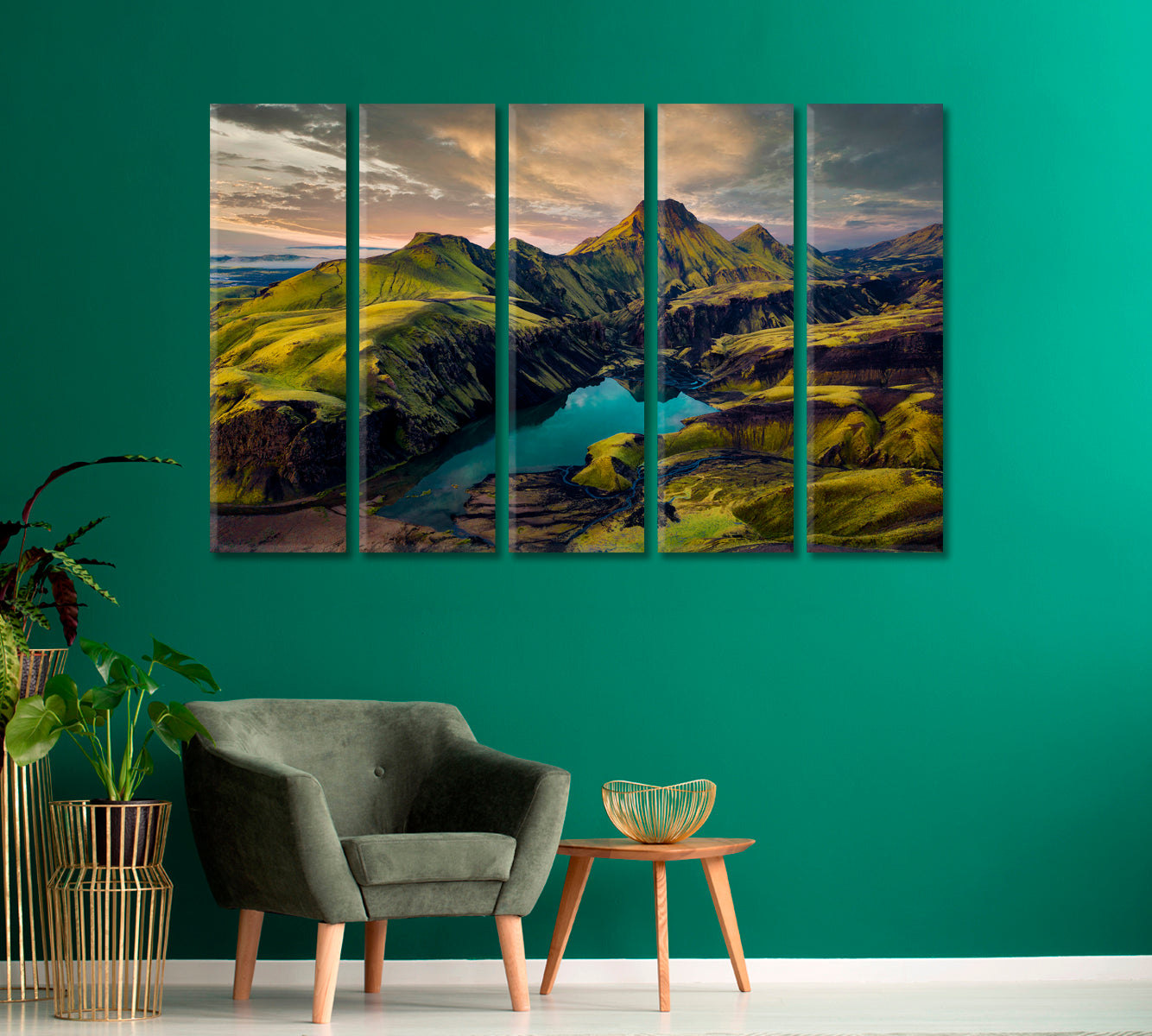 Uxatindar Mountains Southern Highlands of Iceland Canvas Print-Canvas Print-CetArt-1 Panel-24x16 inches-CetArt