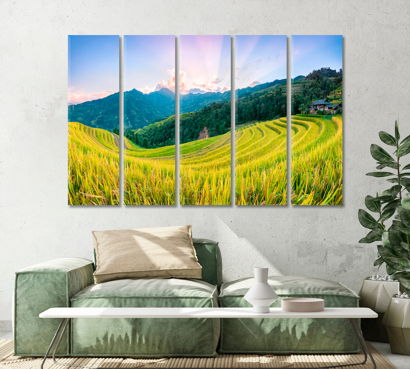 Rice Fields Hoang Su Phi Country North Vietnam Canvas Print-Canvas Print-CetArt-1 Panel-24x16 inches-CetArt