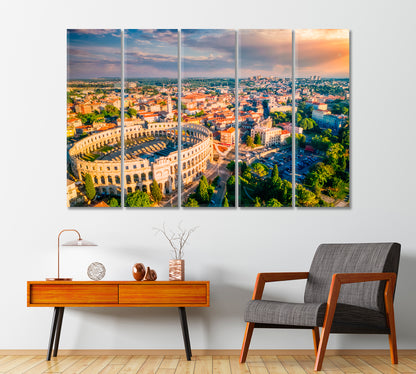 Arena Pula Roman Amphitheatre in Croatia Canvas Print-Canvas Print-CetArt-1 Panel-24x16 inches-CetArt