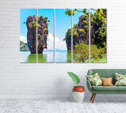 Khao Phing Kan Island Thailand Canvas Print-Canvas Print-CetArt-1 Panel-24x16 inches-CetArt