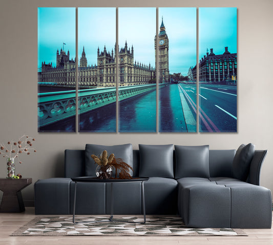 Big Ben and Palace of Westminster London UK Canvas Print-Canvas Print-CetArt-1 Panel-24x16 inches-CetArt