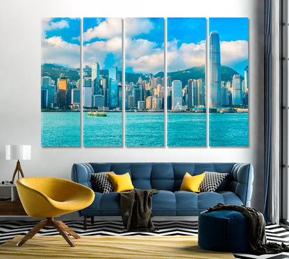 Hong Kong China Canvas Print-Canvas Print-CetArt-1 Panel-24x16 inches-CetArt